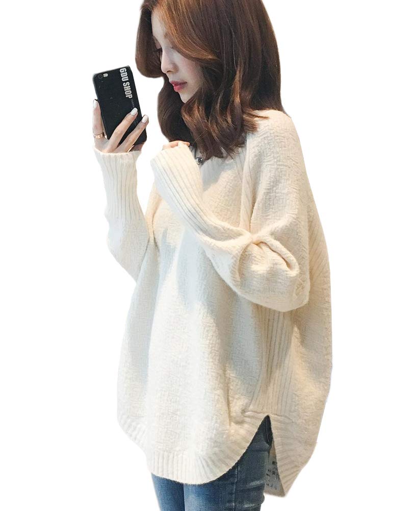 JudyRose Women's Knit Sweater, Top, V-Neck, Long Sleeve, Stylish, Cute, Autumn and Winter