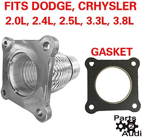 Exhaust Flange Repair Flex Pipe Replacement With Gasket Fits Dodge Chrysler Many