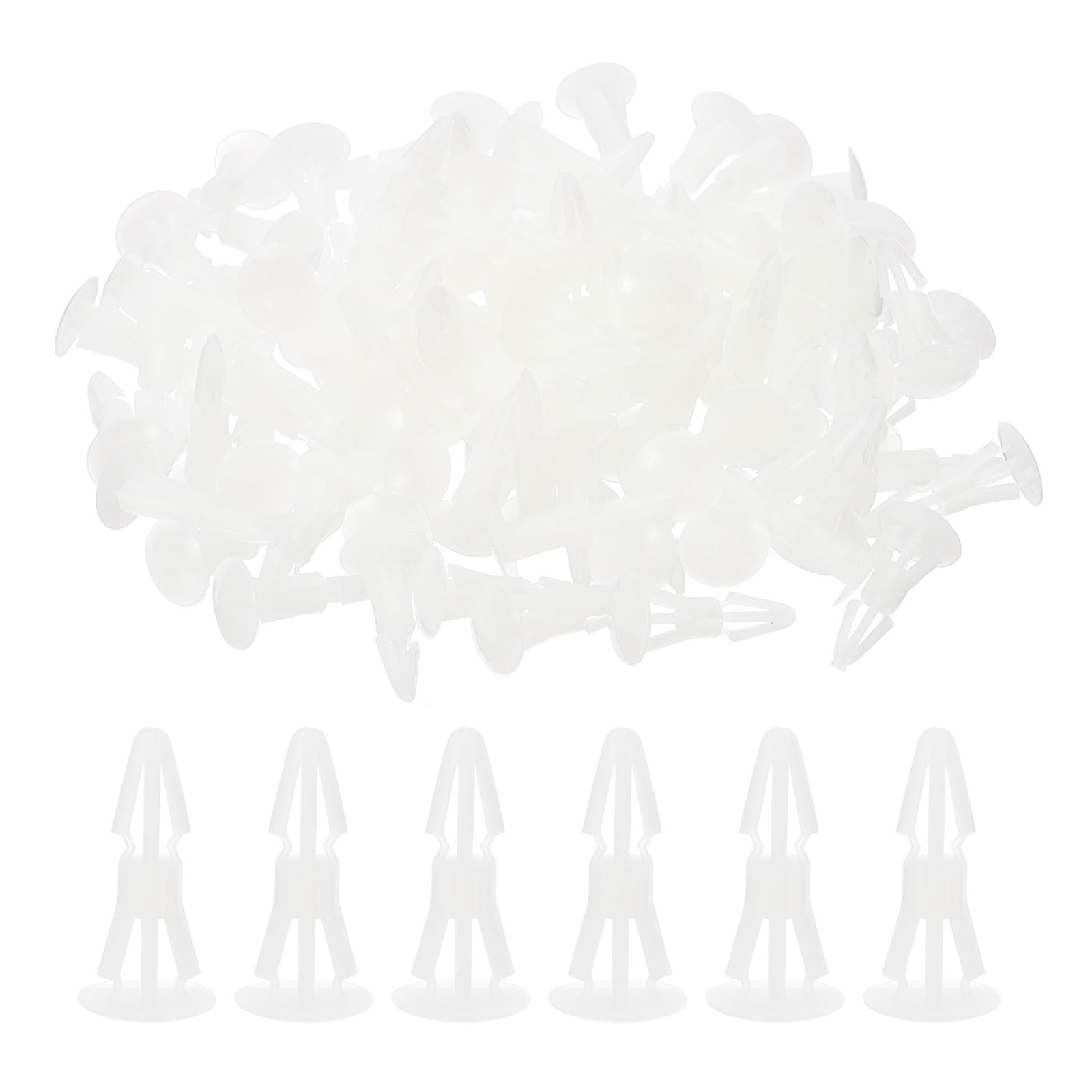 PATIKIL PCB Support Spacer, 100Pack 10mm/0.39" Supporting Height PCB Standoff Isolation Board Stand Column Round Head Plastic Support for PCB PC Board, White