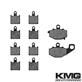 KMG 2007-2011 Kawasaki ZX6R ZX600 Front + Rear Non-Metallic Organic NAO Brake Pads Set