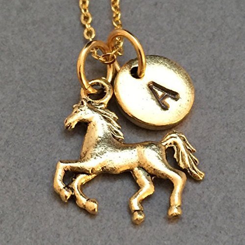 Horse necklace, horse charm, animal necklace, personalized