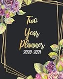 2020-2021 Two Year Planner: Black Color, 24 Months Planner Calendar Track And To Do List Schedule Ag by Dora Blossom