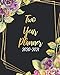 2020-2021 Two Year Planner: Black Color, 24 Months Planner Calendar Track And To Do List Schedule Ag by Dora Blossom