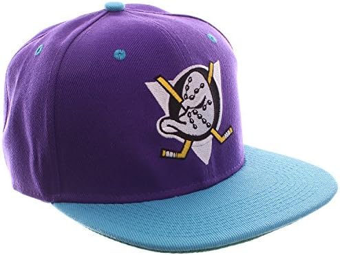 NHL Anaheim Mighty Ducks Purple & Aqua Snapback Baseball Cap