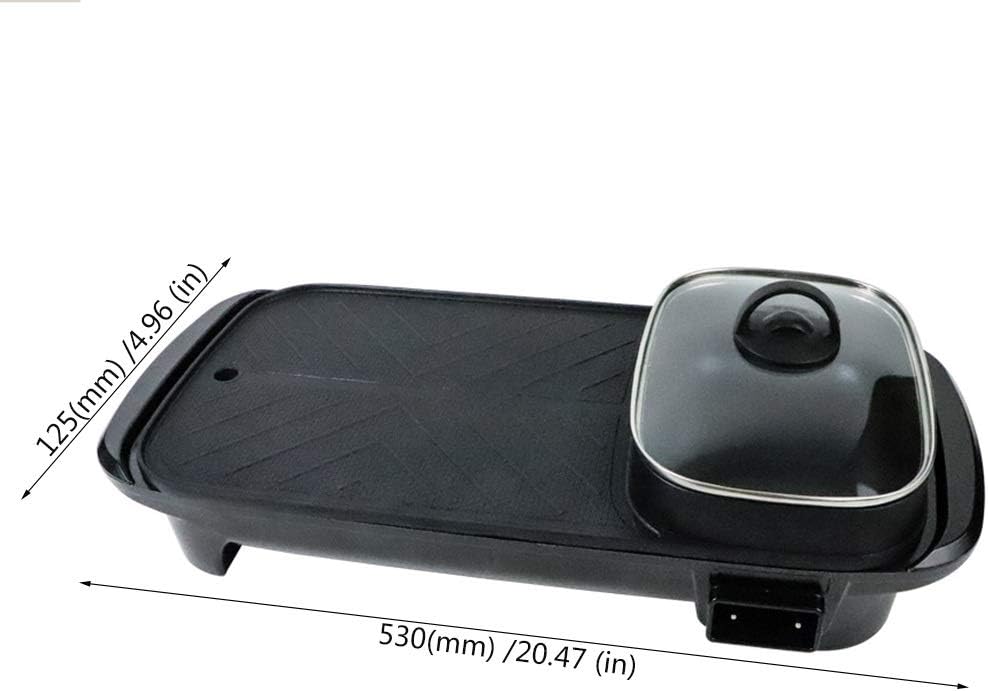 review Nologo W-XS1 The Electric BBQ Grill and Hot Pot,1300W Power,Fast Thermal Conductivity,Not Easy to Oxidize and Durable,Suitable for Home Kitchen and Outdoor Barbecue,Convenient