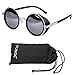 FUNOC Vintage Retro Unisex Cyber Goggles 50s Cool Round Glasses Sunglasses