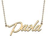 HUAN XUN Custom Made Love Jewelry Gifts Paola Name