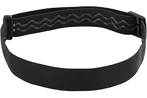 Elastic Headlamp Strap, Black Headlamp Strap Replacement Headband Comfortable Not Easy to Fall Headlamp Band Fit for Most Bla