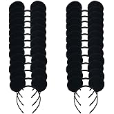 LEEMASING 24 Pack Black Mouse Costume Deluxe Fabric Ears Headband Boys Girls Birthday Hairs Accessories Baby Shower Headwear Party Favors Decorations
