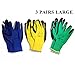 Jalousie 7 Pairs Garden Gloves Including 3 Pairs Women's Garden Gloves (Medium Size), 3 Pairs Men's Garden Gloves (Large Size) and 1 Pair Rose Pruning Gloves with Long Gauntlet (7 Pair Pack)