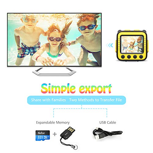 image for Oiiwak Kids Camera Gifts for 3-10 Year Old Girls, 5.0 MP Waterproof Vi