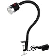 Gooseneck Led Light, Led Machine Light, Clamp gooseneck Light 900 Lumen 120 Volt Fixed with C Clamp Industrial Lighting Work Lamp for Machine Tools and Lathe