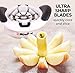 Mueller SpeedSlice Apple and Pear Slicer Corer, Heavy Duty, Attached Safety Cover Protects Fingers while In-Use and Blades while in Storage