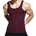 GKVK Mens Slimming Body Shaper Vest Shirt Abs Abdomen Slim, Purple, M(chest size 86cm-91cm/34inches-36inches)