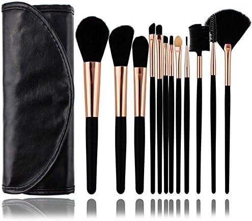 Yoa Makeup Brush Set 12 Pieces Professional Makeup Brushes Foundation Contour Eye Concealer Fan Brushes with Case