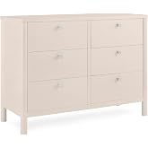 Delta Children Brooks 6 Drawer Dresser with Interlocking Drawers, Soft Beige