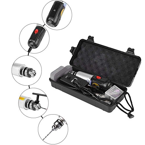 72W Micro DIY Electric Hand Power Drill, Adjustable Variable Speed Mini Hand Held Power Tools Hobby Drill Electronic Grinder for Carving, Cutting, Polishing, Woodworking & Art Work