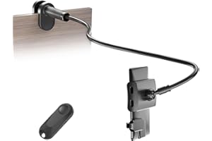 Bedside Tablet Holder for Kindle Reading in Bed with Remote Page Turner, Hands Free Desk Gooseneck Stand for Kindle Accessori