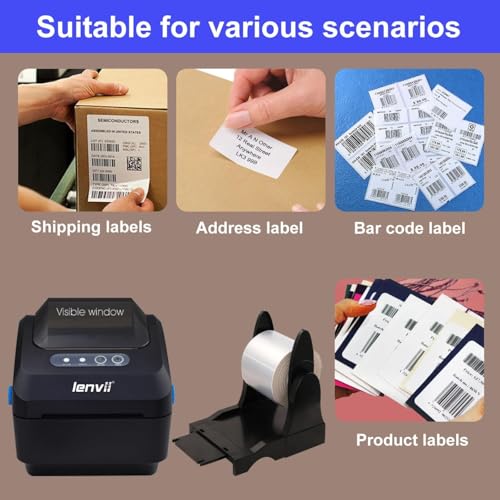 LENVII 3 Inch (80mm) Thermal Label Printer | 203 DPI High-Speed Barcode Printer | 127mm/s Printing for Shipping Labels | Compatible with Windows & Mac | Retail,Logistics & E-Commerce 2"-3" Label Width