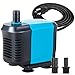 KEDSUM 770GPH Submersible Pump(3500L/H, 65W), Ultra Quiet Water Pump with 6.5ft High Lift, Aquarium Pump with 6.5ft Power Cord, 3 Nozzles for Fish Tank, Pond, Aquarium, Statuary, Hydroponics