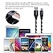 Micro USB Cable, 3 pcs 10ft/3M iChanko Nylon Braided High Speed Sync Quick Charging USB 2.0 Durable Metal Connector Cables for Samsung Galaxy, LG, HTC, Huawei and More (3 Pack Black)
