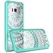 CoverON Hard Slim Fit ClearGuard Series for Samsung Galaxy S8 Case, Teal Mandala Design
