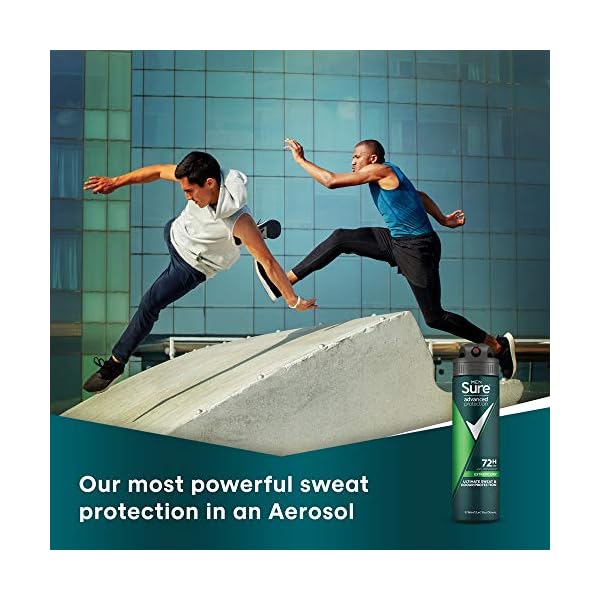 Sure Advanced Protection Strong Dry Antiperspirant Deodorant Spray For Men, Clean And Long Lasting Freshness, Anti Sweat…