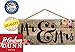 P. Graham Dunn Mr & Mrs Typography Floral Design 5 x 10 Wood Plank Design Hanging Sign