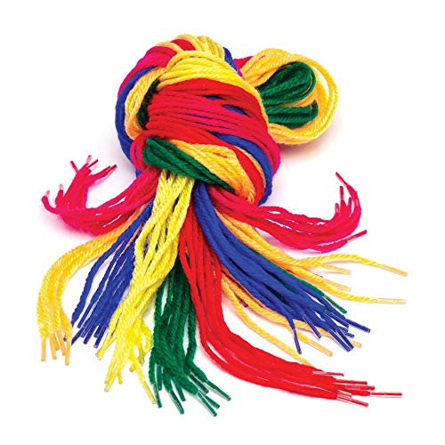 Baker Ross Tipped Yarn Laces (Pack of 48) Embellishments for Kids Arts and Crafts - Thumbnail 2