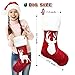 SupMLC Christmas Stockings, 2 Pcs 18 inches Christmas Stockings, Burlap with Large Plush Cuff Stockings, for Family Holiday Xmas Party Decorations