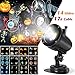 Halloween Christmas Projector Lights, Ocean Wave LED Light Projector Dynamically Changing Colorful Landscape Lights Waterproof Outdoor Indoor Xmas Party Yard Garden Decorations-14 Slides 10 Colors