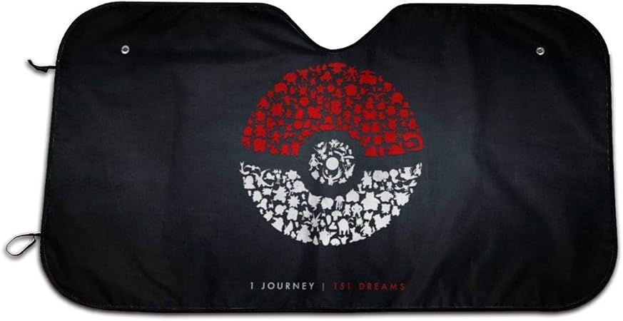 Amazon 車用 ィー フロントガラスサカーサンシェードポケモン 5 紫外線対策 日焼け防止 折り畳み 日除け 車用品 車中泊 チ車の窓日除け 車 フロントガラス用 展開寸法70 130cm 吸盤2個付 サンシェード 車 バイク