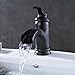 Rozin Bathroom Waterfal Spout Basin Faucet Single Lever Vanity Sink Mixer Tap with Pop up Drain Oil Rubbed Bronze