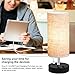 ZEEFO Dual 2.1A USB Charging Port Bedside Table Lamp with Press Switch, Black Base Modern Minimalist Design Desk Lamp Very Convenient Nightstand Lamp to Decor Your Bedroom, Guest Room (Set of 2)