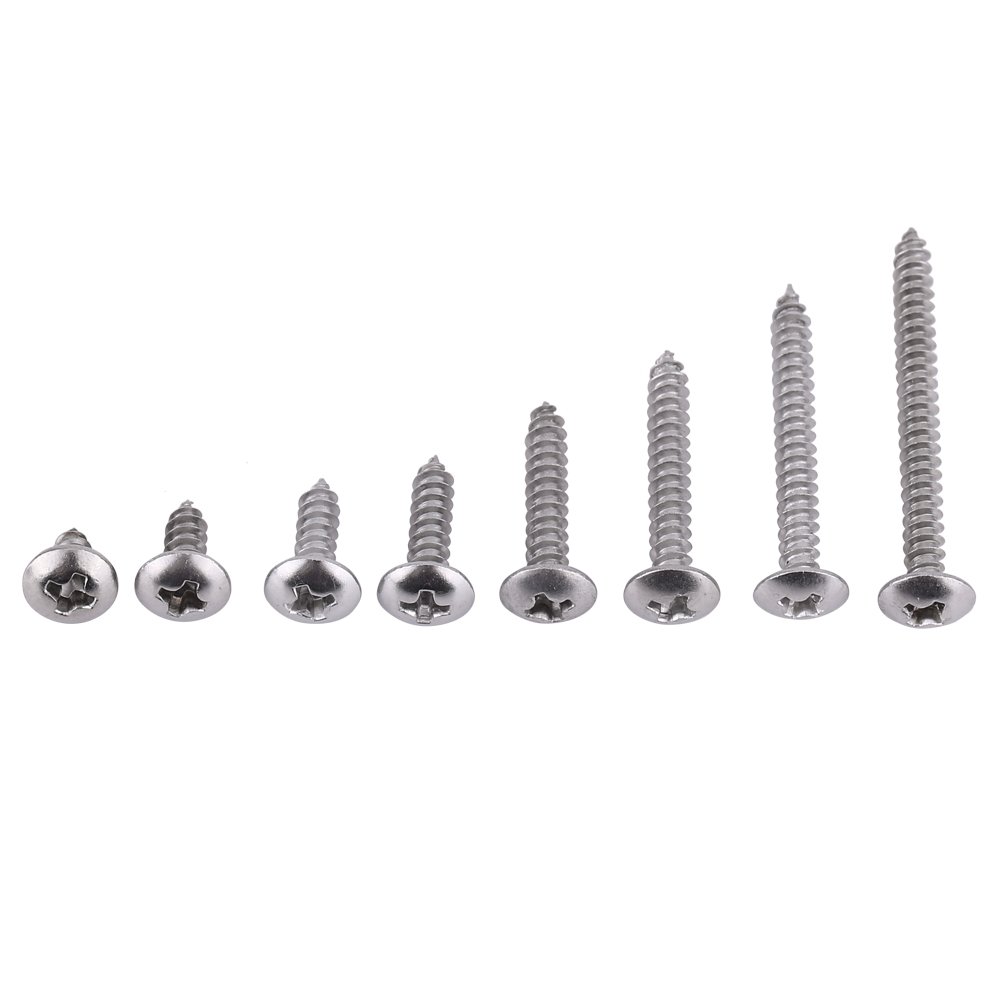 TOPINCN 200Pcs/Set M3 Self-Tapping Screws Kit Stainless Steel Metal Screws 6Mm/8Mm /10 Mm/12 Mm/16 Mm/20 Mm/25 Mm/30 Mm(Truss Head)