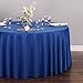 LTC LINENS Tablecloth 120 in Round for 60 Inch Circular Table - Royal Blue Table Cover - Washable, Wrinkle Resistant Polyester Fabric Cloth for Party