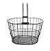 Colorbasket 02232 Powder Coated Mesh Bottom Lift-Off Steel Bike Basket, Foam Hooks, Velcro Strap, Removable, Scratch Resistant, Black