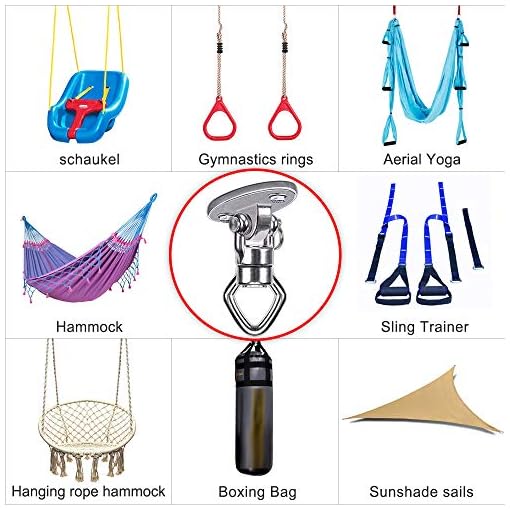 BeneLabel Swing Hanger with 2 Bearing, 800 LB Capacity, Safest Rotational Device Hanging Accessory for Aerial Silks… - Image 5