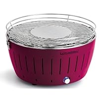 Lotusgrill Lotusgrill kleiner Edelstahl Stahl Kunststoff lila Camping Balkon Picknick ✔ rund ✔ tragbar rauchfrei ✔ Grillen mit Holzkohle ✔ für den Tisch 