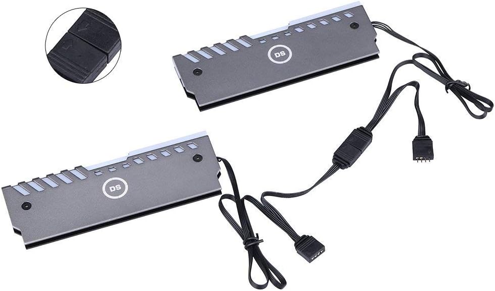 Onewatt Universal RGB Always on RAM Shell Memory Glowing Heatsink for Computer LED Cooling Vest Fin Heat Sink Controller for DDR3 DDR4 (M Series) - Image 4