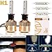 LED Headlight Bulbs H1, 16000 Lumen 6000K White Super Bright High Beam / Low Beam / Fog Lights / Daytime Running Light Replacement Bulbs Kit (Package of 2)