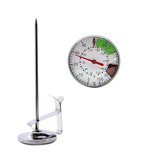 TAMUME Küchen-Thermometer zum Messen von Kaffee-, Milch- und Schokoladentemperatur
