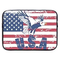 Jingclor Business Briefcase Sleeve The Flag of USA Portable Laptop Liner Protective Bag for MacBook Pro/MacBook Air/Asus/Dell