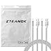 ZTeanok Cable , 2 Pack 10 Feet Nylon Braided CordCharger for iPhone 7/7 Plus/6/6 Plus/6S/6S Plus,SE/5S/5,iPad,iPod Nano 7 - 10 Ft(3 Meters) - Black silver