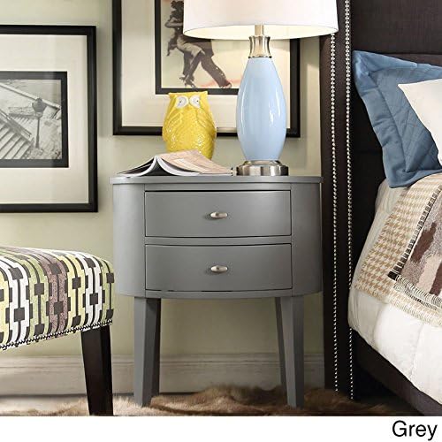 Amazon Com Casual Aldine 2 Drawer Oval Wood Accent Table Espresso