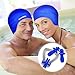 AZSPORT Swim Cap, Nose Clips and Ear Plugs Included, Blue