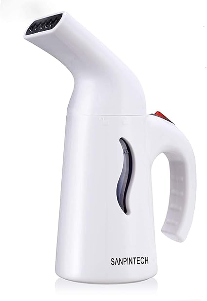 Amazon スチームアイロン 衣類スチーマー Sanpintech アイロンミトン 収納袋付き ハンディースチーマー ハンガーにかけたまま 男性も使いやすい 単身赴任 独身 出張 旅行 一人暮らし用 家庭用 防臭 軽量 140ml 日本語説明書付 認証済み 白 Sanpintech 携帯用