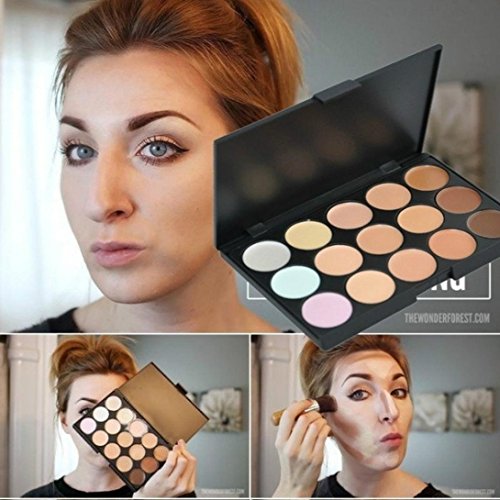 Correcting Concealer Cream BB Cream 15 Colors Makeup Face Foundation Trimming Cover Dark Circles Freckles Acne Camouflage Palette (C)