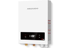 MIZUDO Electric Tankless Water Heater, 18KW 240V, On Demand Instant Endless Hot Water Heater, Touch Control, with LED Digital Display, for the Whole House Shower, 2-3 Point of Use Hot Water
