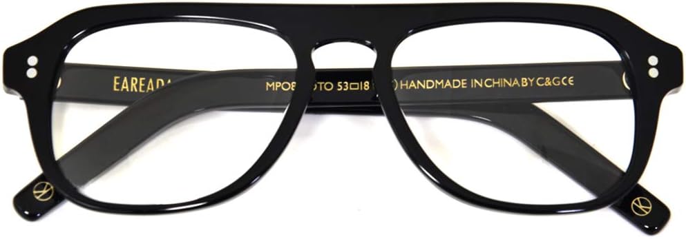 Eareada Men Vintage Aviator Eyeglasses Kingsman Glasses MPO848DTO Acetate Frames Clear Lens Glasses